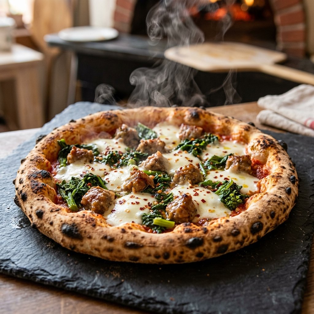 Pizza Vesuvio Special con salsiccia e friarielli